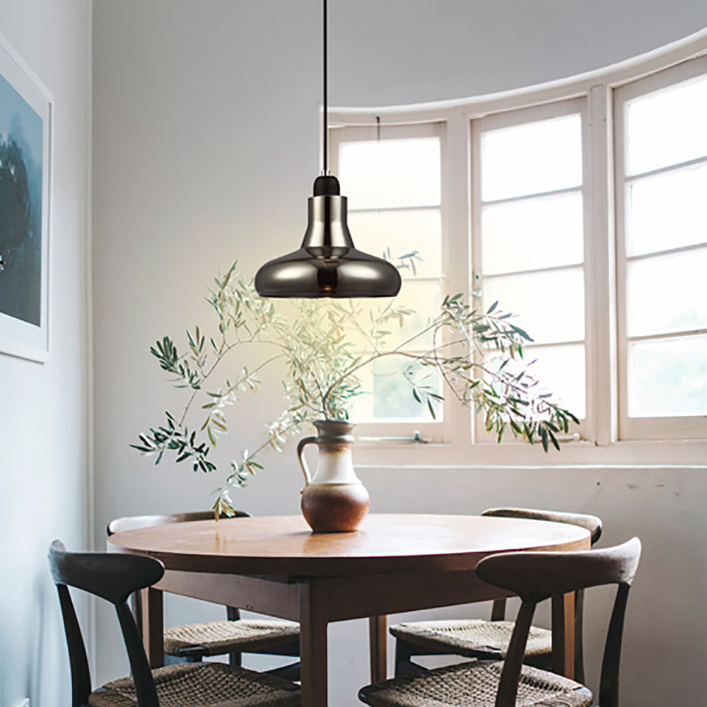 Buy Pendant Lights Australia Barrosa 1 Light Black Smoke Glass Pendant - BARROSA