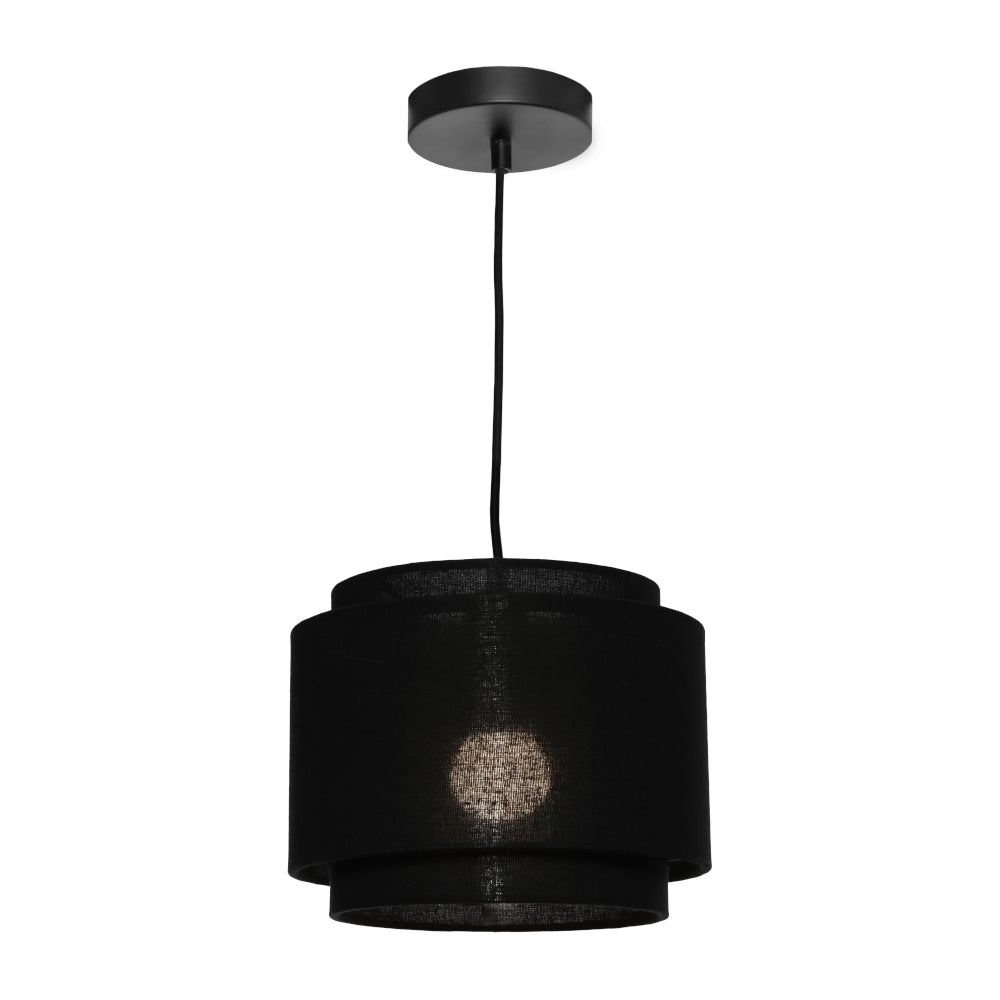 Bern Pendant Light W250mm Black Metal - BERN1PSBLK