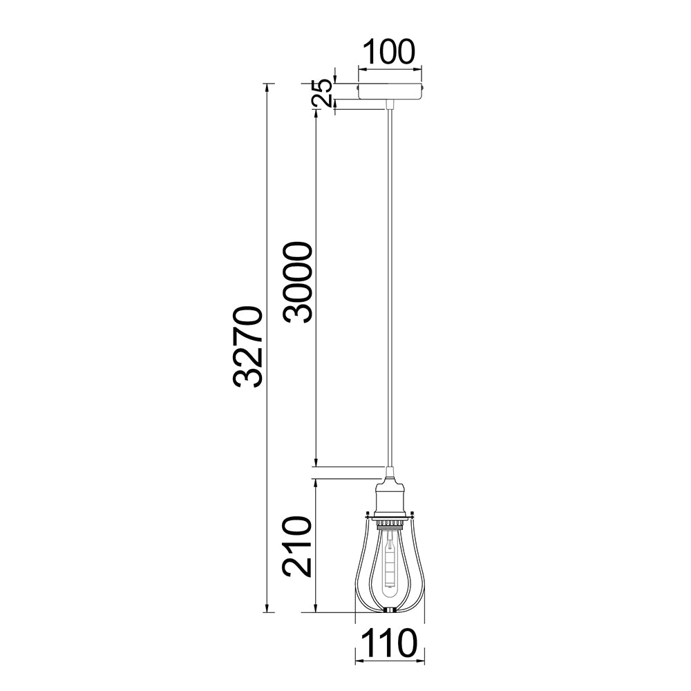 Buy Mini Pendants Australia Blackband 1 Light Black Iron Pear Cage Pendant - BLACKBAND4