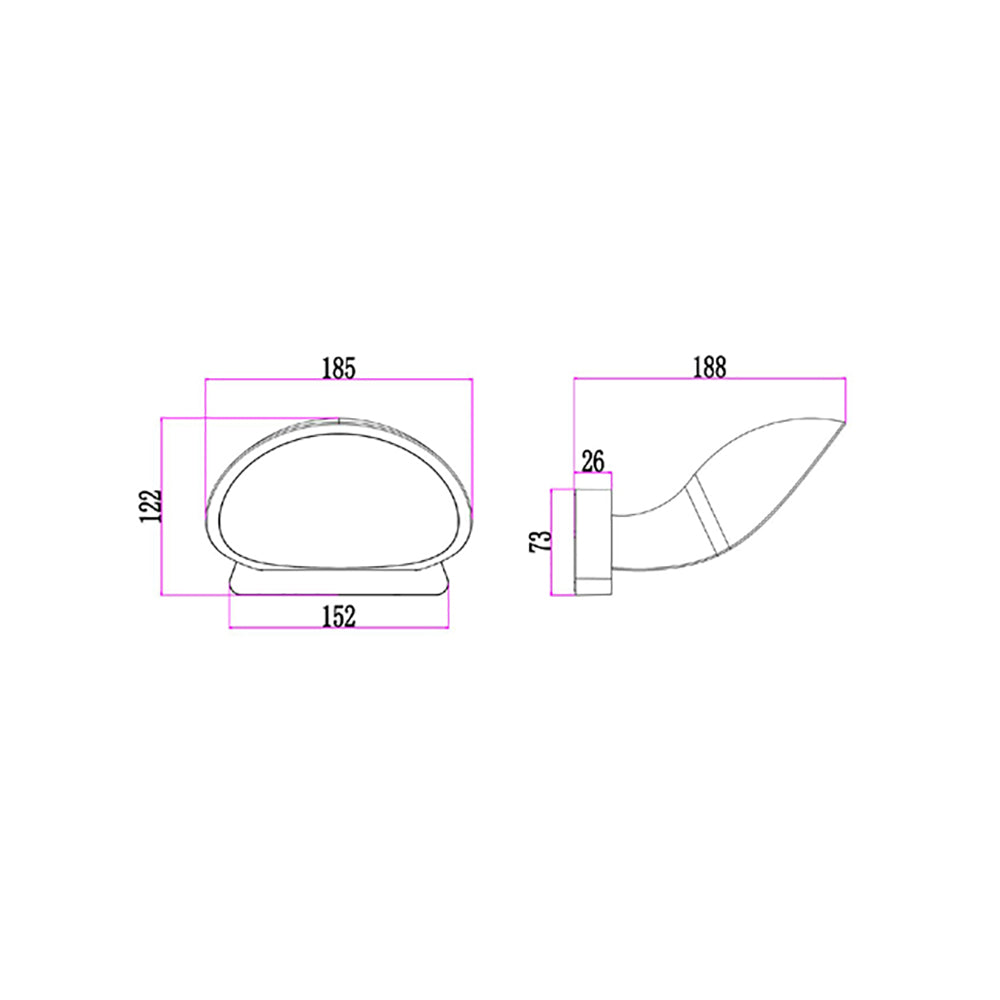 Buy Exterior Wall Lights Australia Bocina Exterior 10W LED Wall Light White 3000K - BOCINA02