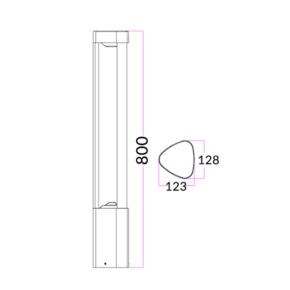 Buy Bollard Lights Australia 6W LED Bollard Grey 3 Sections 3000k - BOL1A