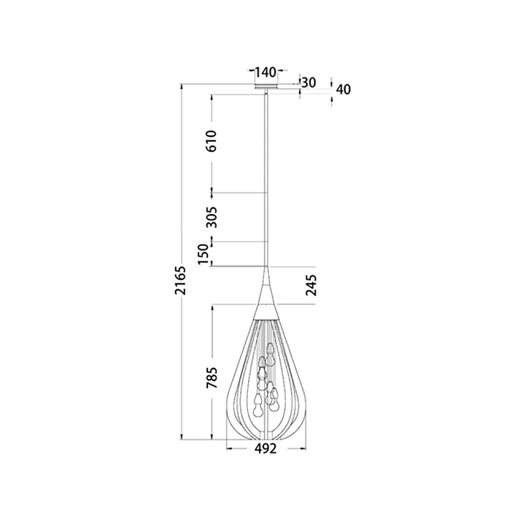 Buy Pendant Lights Australia Bonito 6 Light Taupe Wood Large Pendant - BONITO3