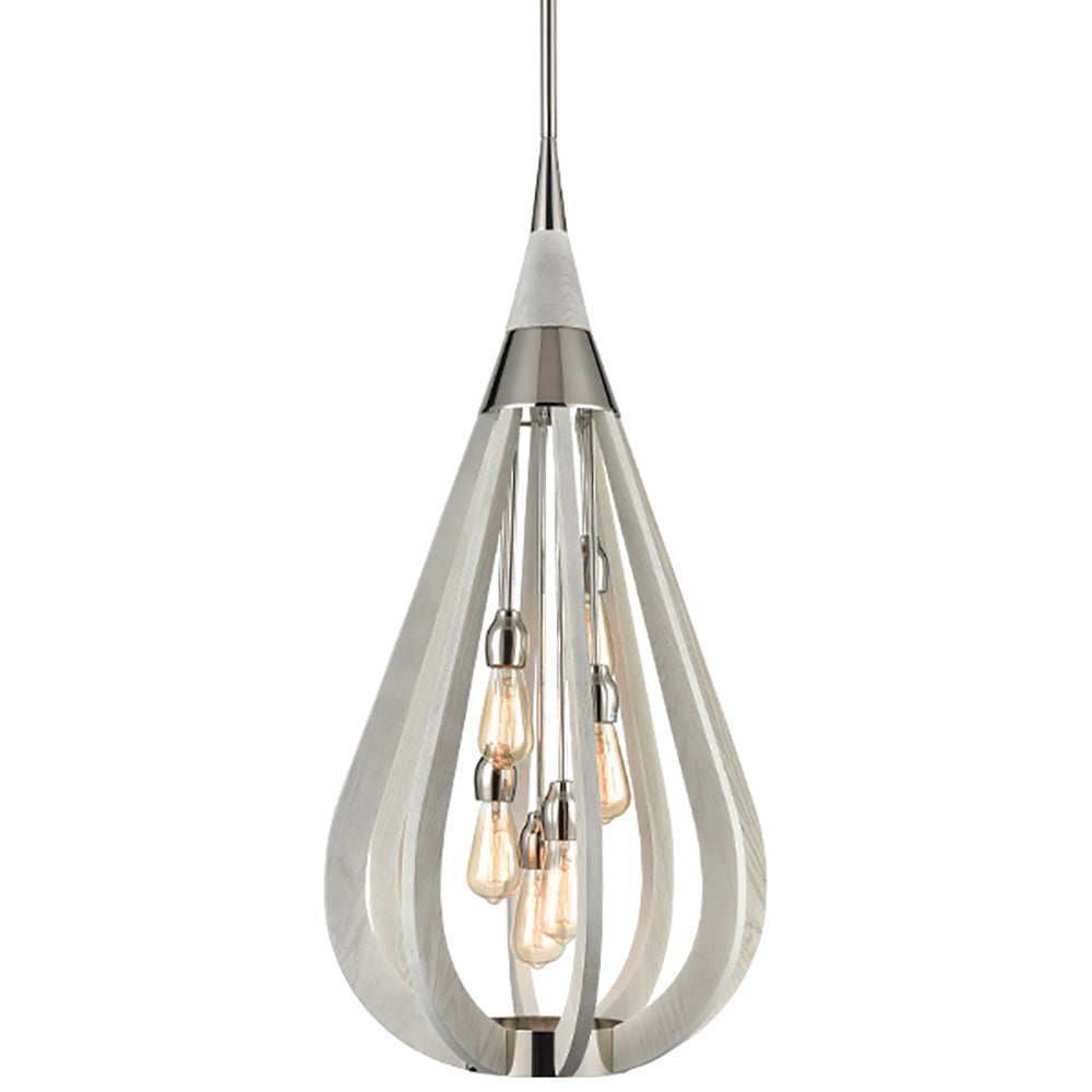 Buy Pendant Lights Australia Bonito 6 Light Winter Moss Wood Large Pendant - BONITO8