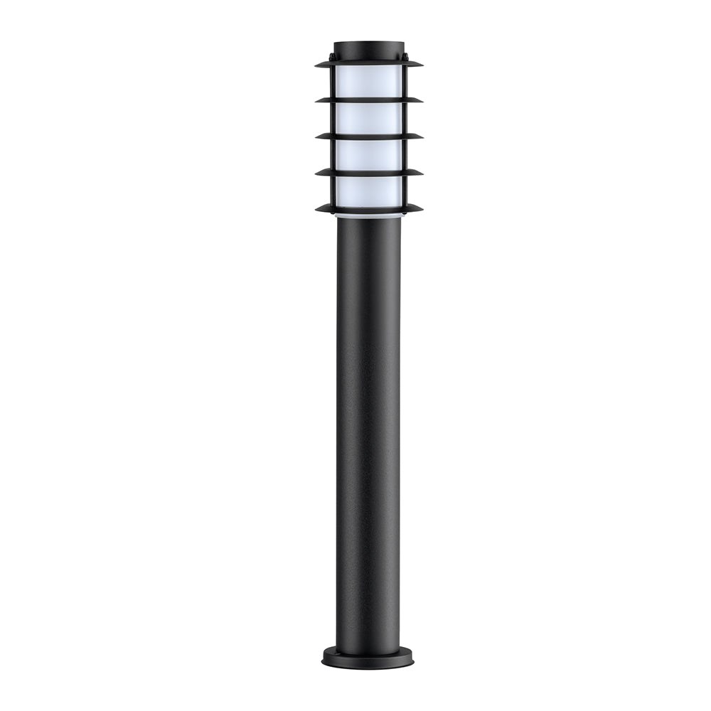 Borda Louvred Bollard Light Long 304 Stainless Steel Black IP44 - BORDA5