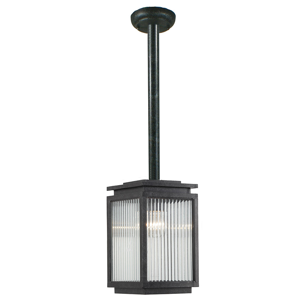 Boulevard Outdoor Pendant Light Rod Antique Black Aluminium - 1000825