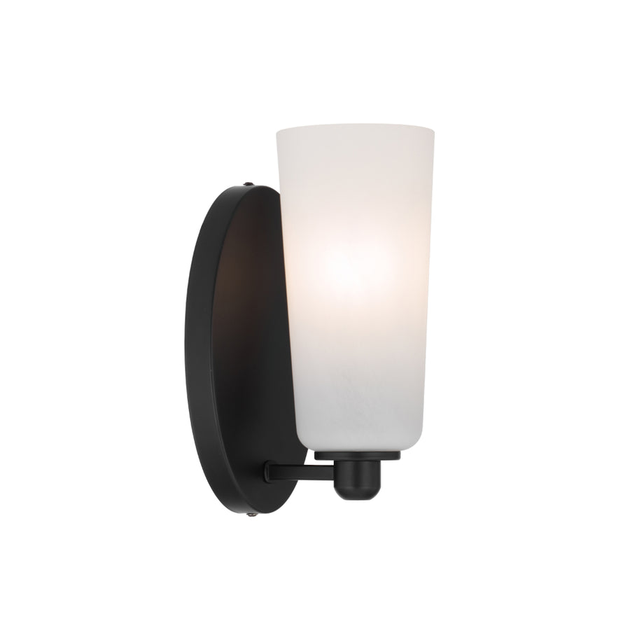 Brevan Wall Light Black & Alabastro - BREVAN WB1-BKMB