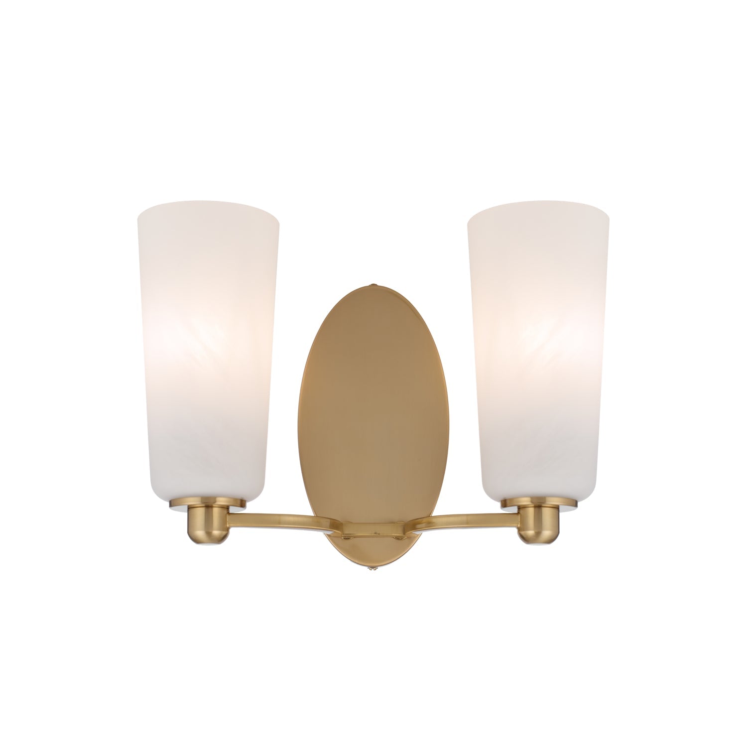 Brevan 2 Light Wall Light Antique Gold & Alabastro - BREVAN WB2-AGMB