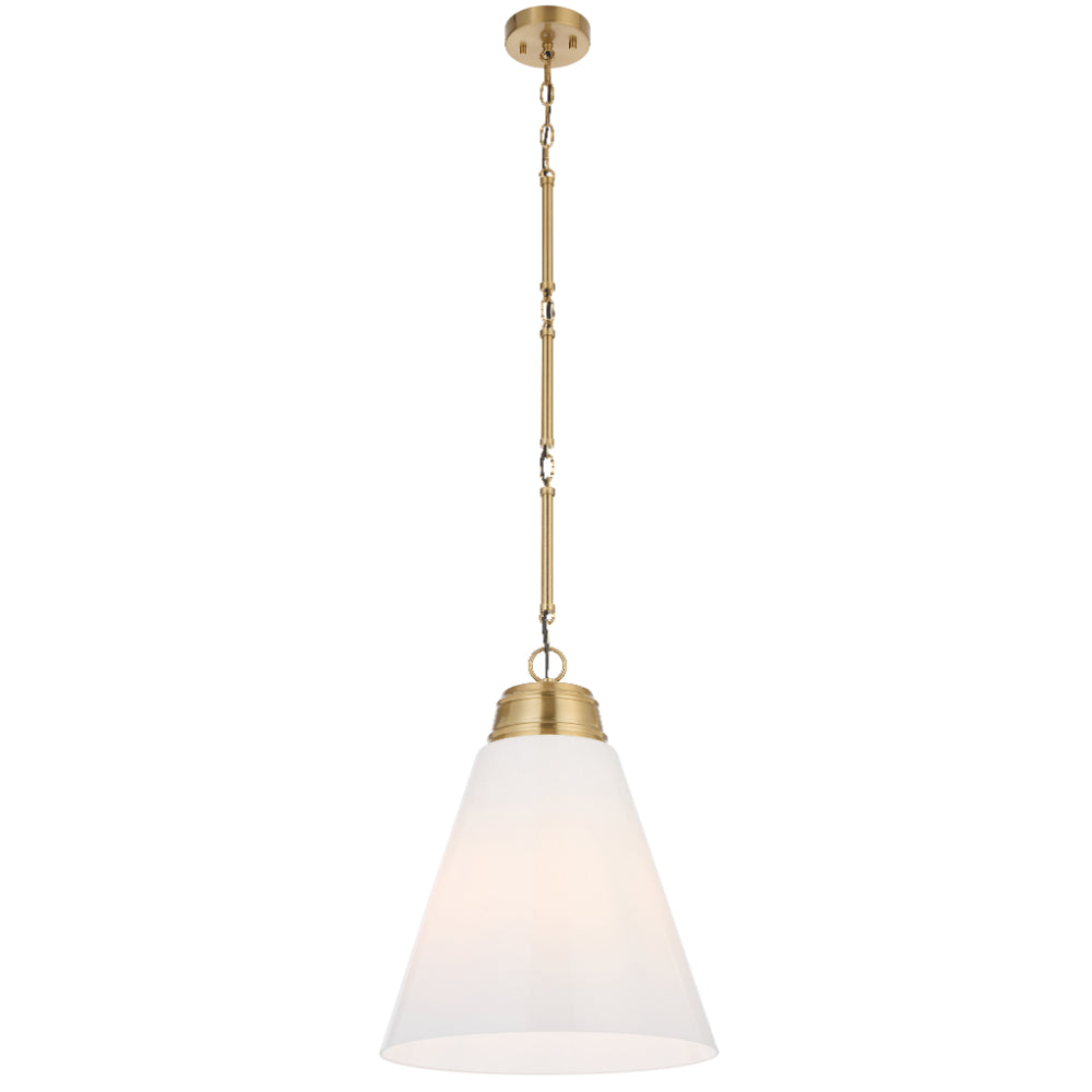Brine 400mm Pendant Light Antique Gold & Opal - BRINE PE40-AG