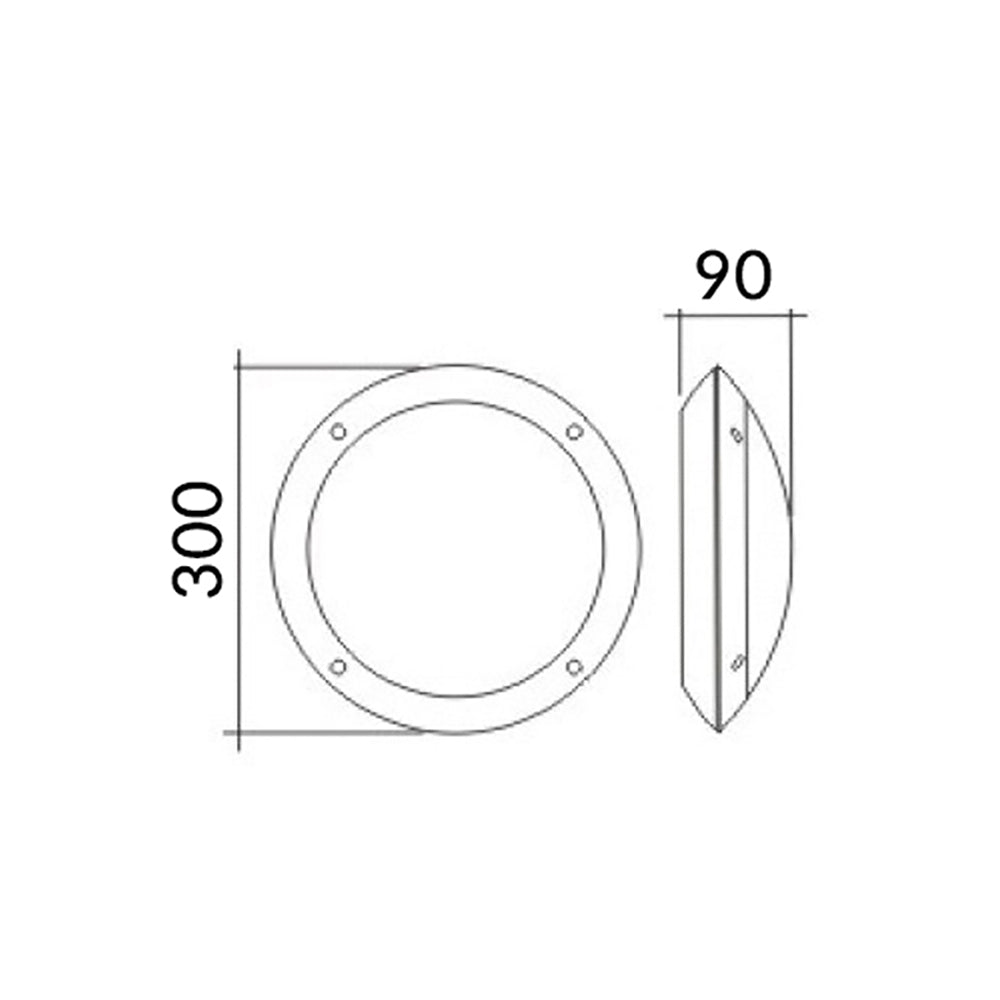 Buy LED Bunker Lights Australia LED Bulkhead Light Round 12W Black IP66 - BULK1