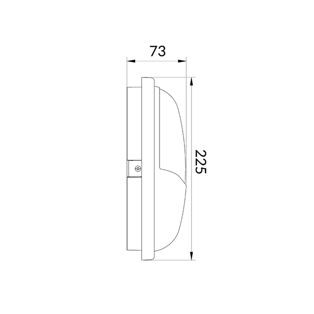 Buy LED Bunker Lights Australia Eyelid LED Bulkhead Light Round 20W Black 5000K IP65 - BULK17