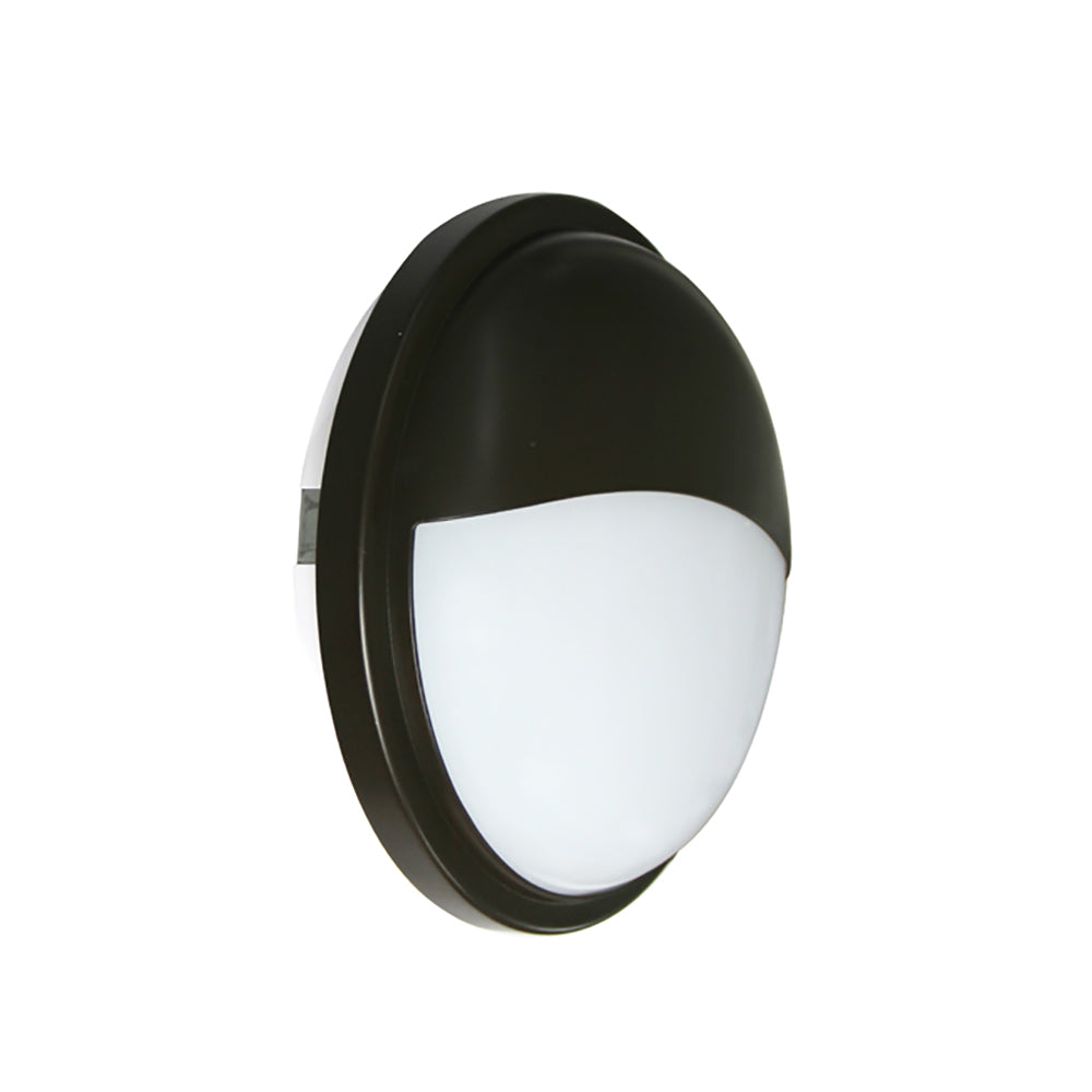 Eyelid LED Bulkhead Light Round 20W Black 3000K IP65 - BULK15