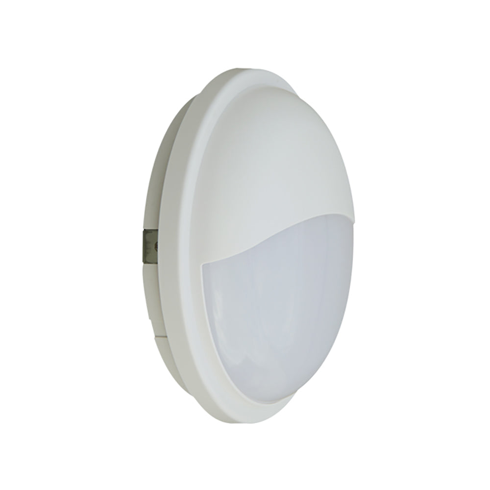 Eyelid LED Bulkhead Light Round 20W White 3000K IP65 - BULK16