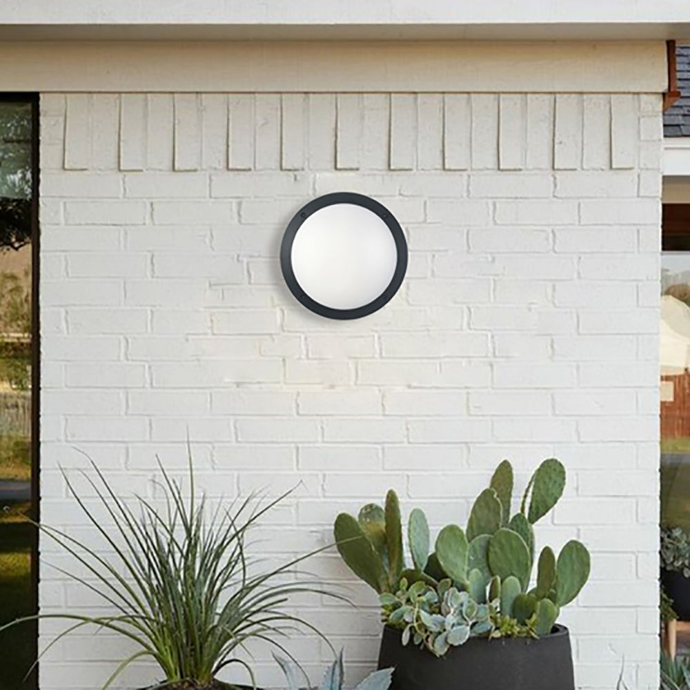 Buy LED Bunker Lights Australia LED Bulkhead Light Round 12W Black IP66 - BULK1