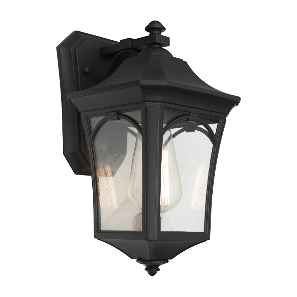 Burston Small Outdoor Wall Lantern Black - BURS1ESMBLK