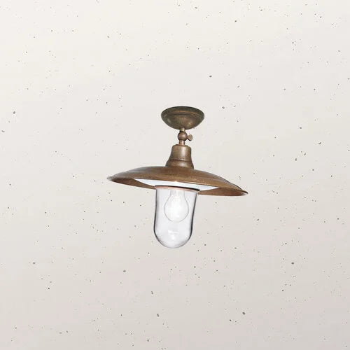 Barchessa Outdoor Semi Flush Mount Light Antique Brass & Antique Copper - IL.220.13.ORT