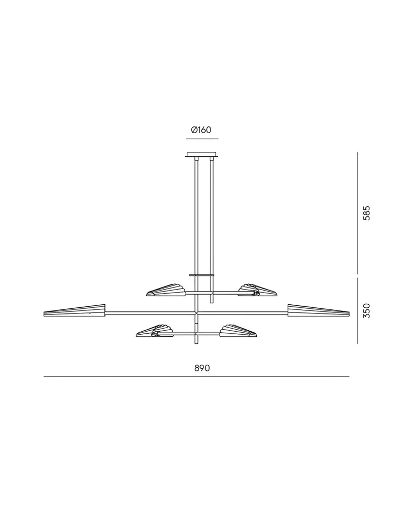 Bion Pendant Light Matte Black & Black - ARO.C1306/6/NEG-NEG