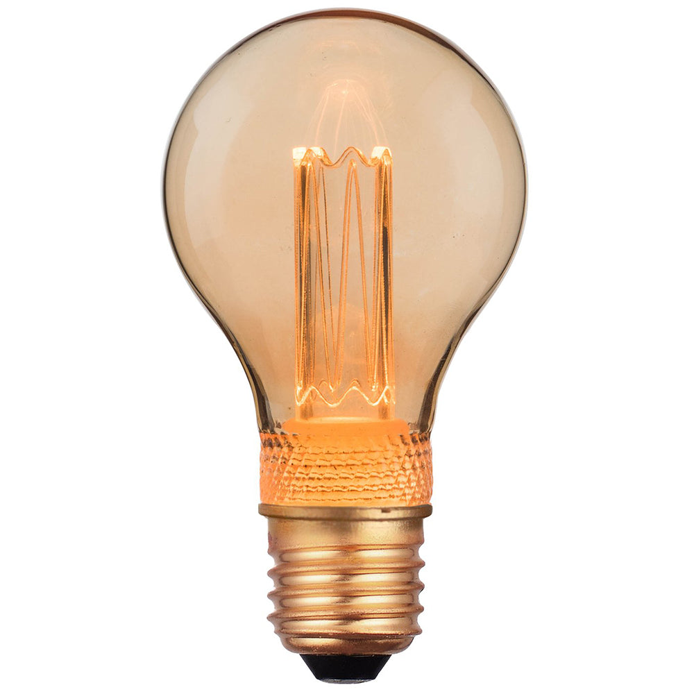 Buy Incandescent Filament Globes Australia Retro A60 Incandescent Filament Globe 240V 2.3W ES Gold Glass 1800K - 2080042758