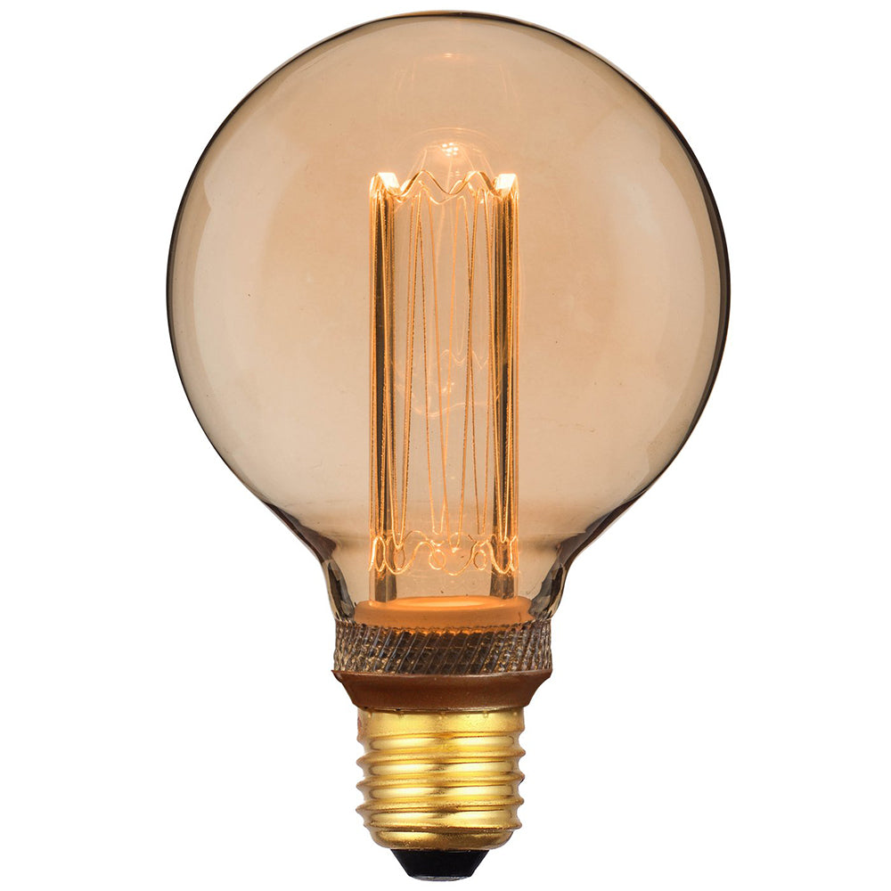 Buy Incandescent Filament Globes Australia Retro G95 Incandescent Filament Globe ES 240V 3.5W Gold Glass 1800K - 2080202758