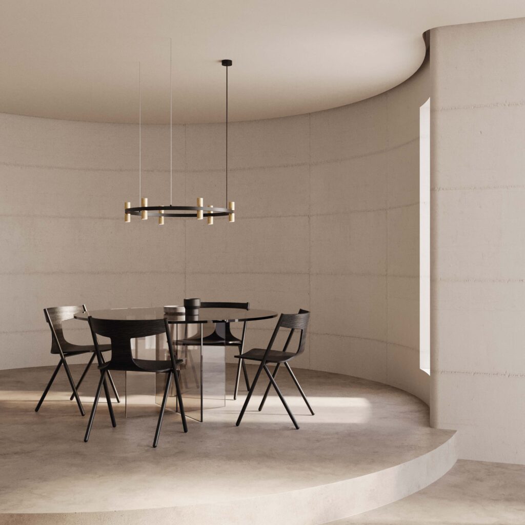 Tura LED 12 Light Pendant 3W 2700K Aged Gold or Matte Black