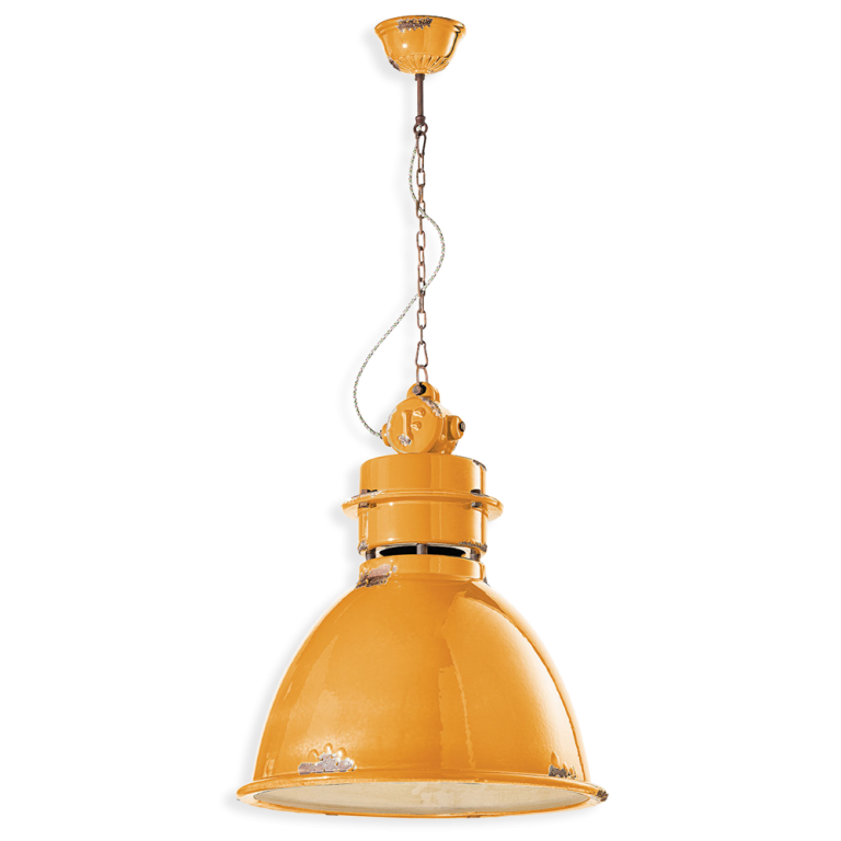 Industrial 500mm Pendant Light Vintage Yellow - FER.C1750-VIG