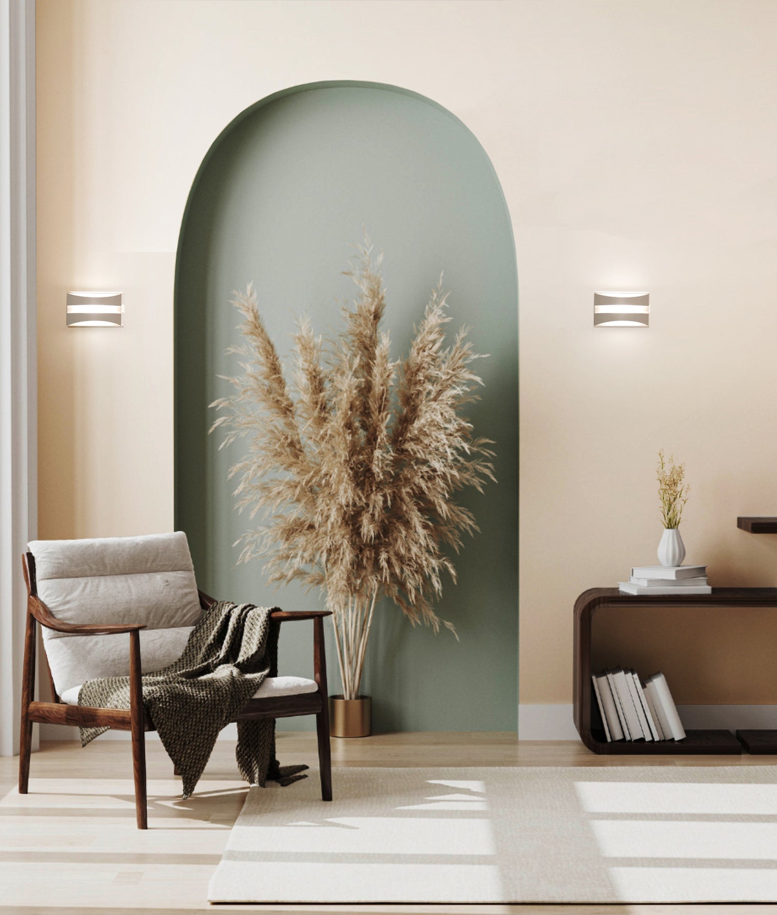 Cardiff Up & Down Wall Light White Aluminium 3CCT - CARDIFF