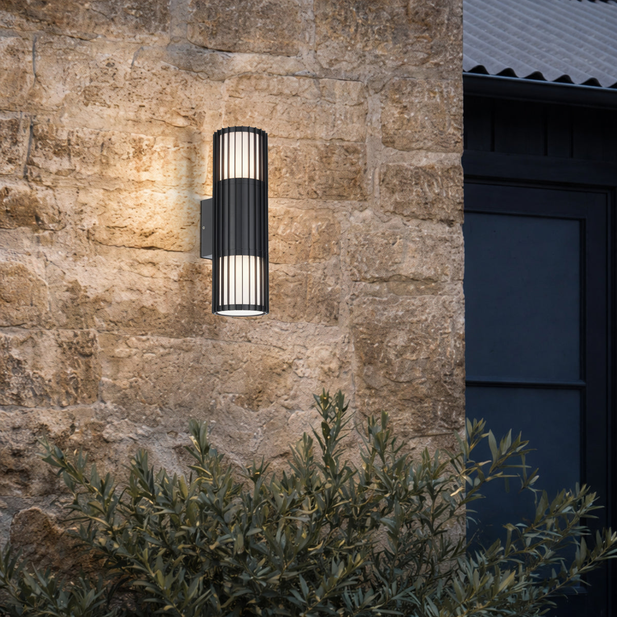 Cashel Up & Down Wall Light Black - CASHEL EX2-BK