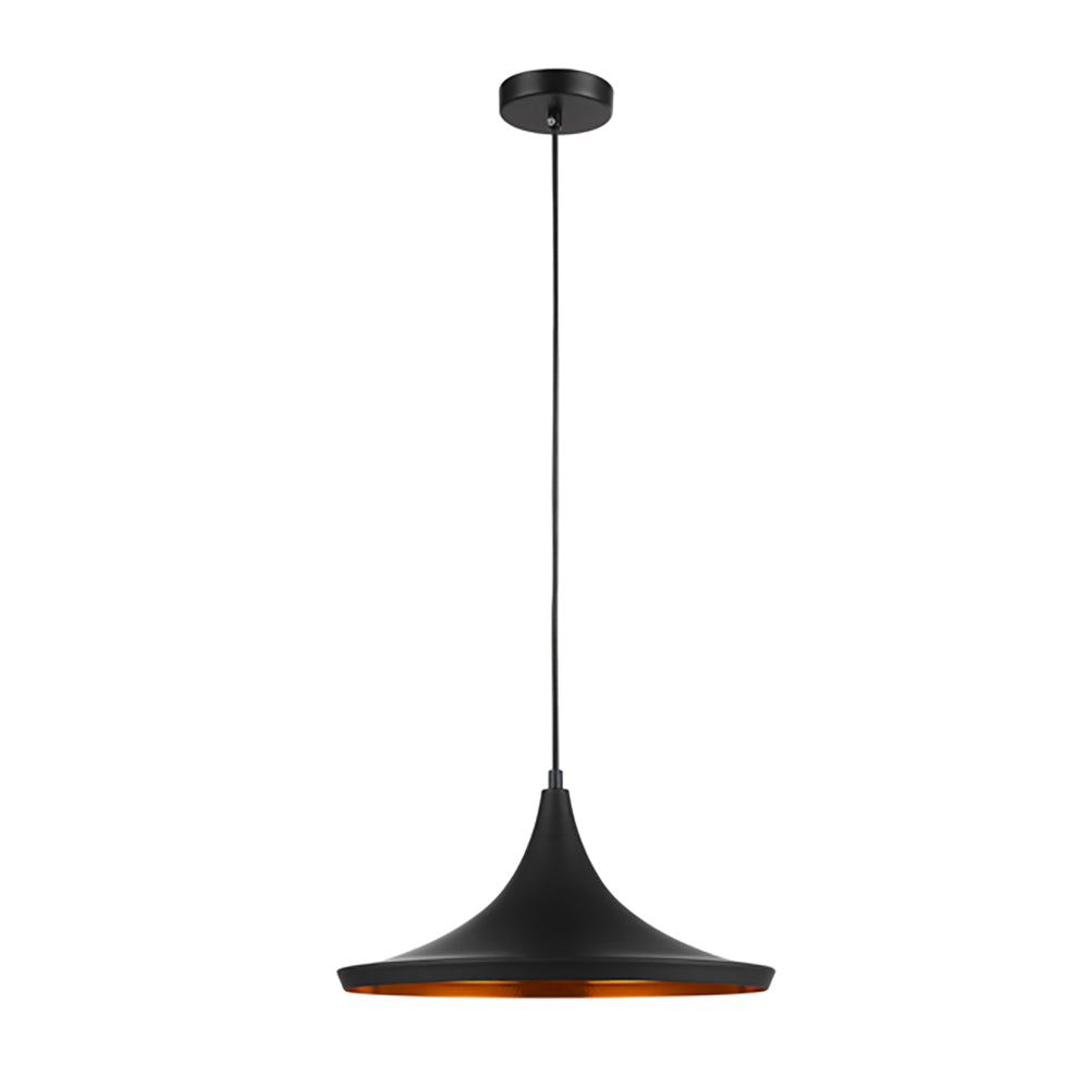 Buy Pendant Lights Australia Caviar 1 Light Pendant Black With Maxican Hat Shape Shade - CAVIAR4
