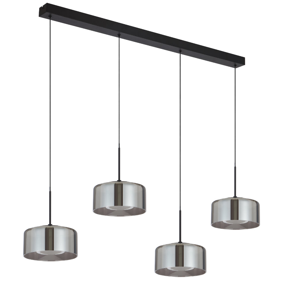 Cedro 4 Light LED Pendant 30W TRI Colour Black - CEDRO PE4-BK