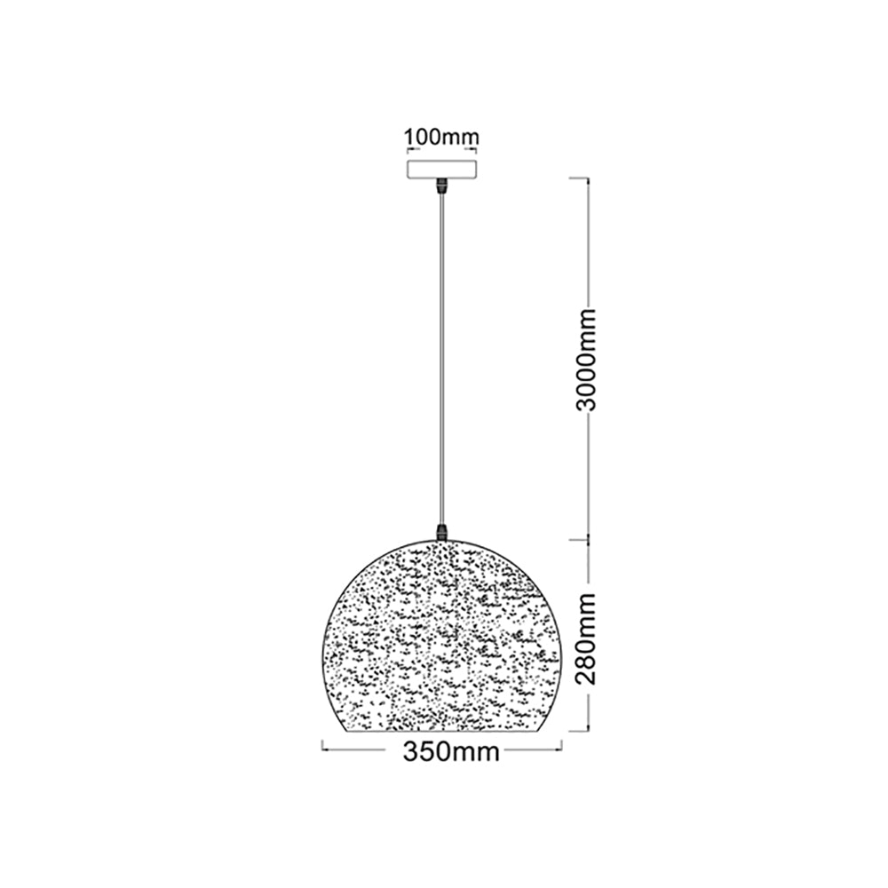 Buy Pendant Lights Australia Celeste 1 Light Pendant Black With Dome Shape Shade - CELESTE2