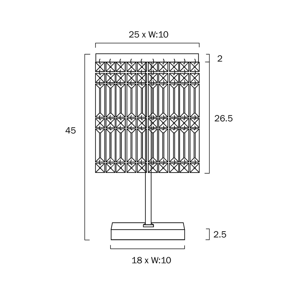Buy Table Lamps Australia Cerone 2 Light Crystal Table Lamp Black & Champagne - CERONE TL-BKCHM