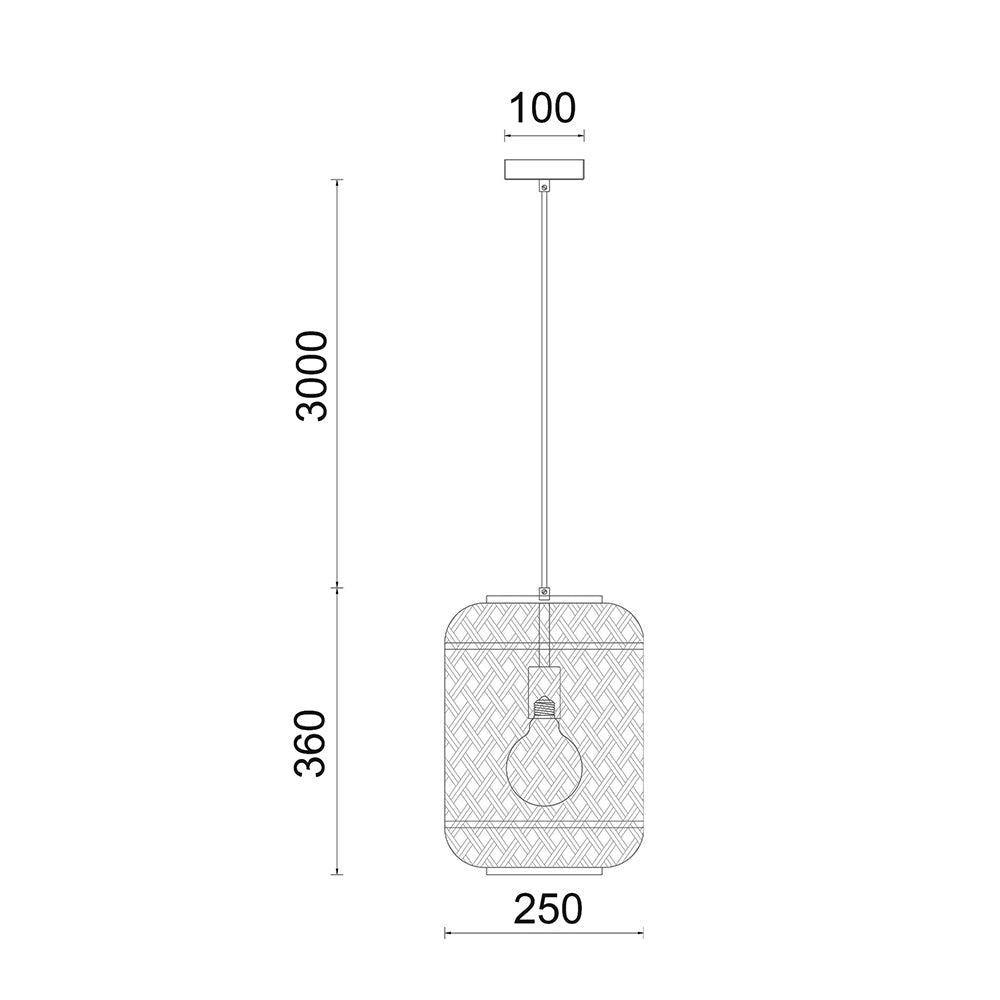 Buy Pendant Lights Australia Interior Cylinder Brown/Natural Bamboo Cage 1 Light Pendant - CESTA1