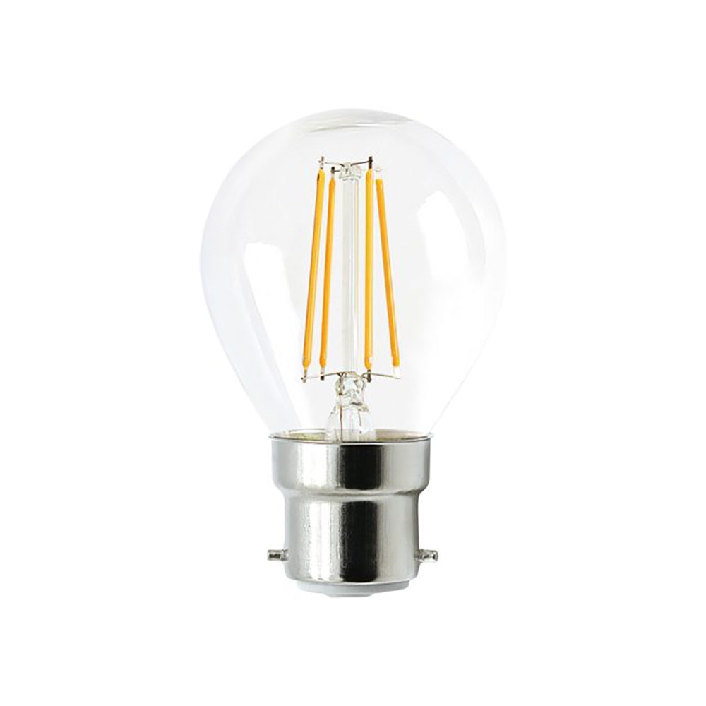 Buy LED Filament Globes Australia Fancy Round LED Filament Globe BC 4W 240V Glass 6000K - CF31DIM