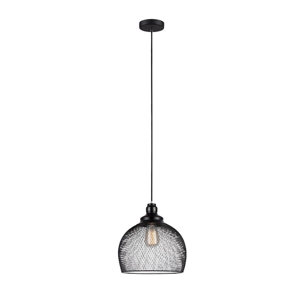 Buy Pendant Lights Australia Cheveux 1 Light Pendant Black Iron Mesh Large Wine Glass Shape - CHEVEUX4