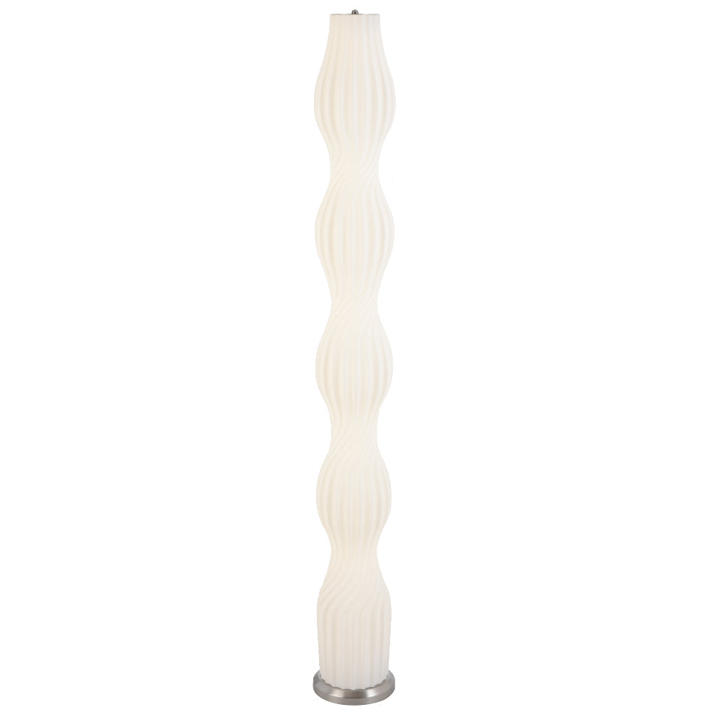 Cholla LED Floor Lamp 24W 4000K Nickel & White - CHOLLA FL-NKWH