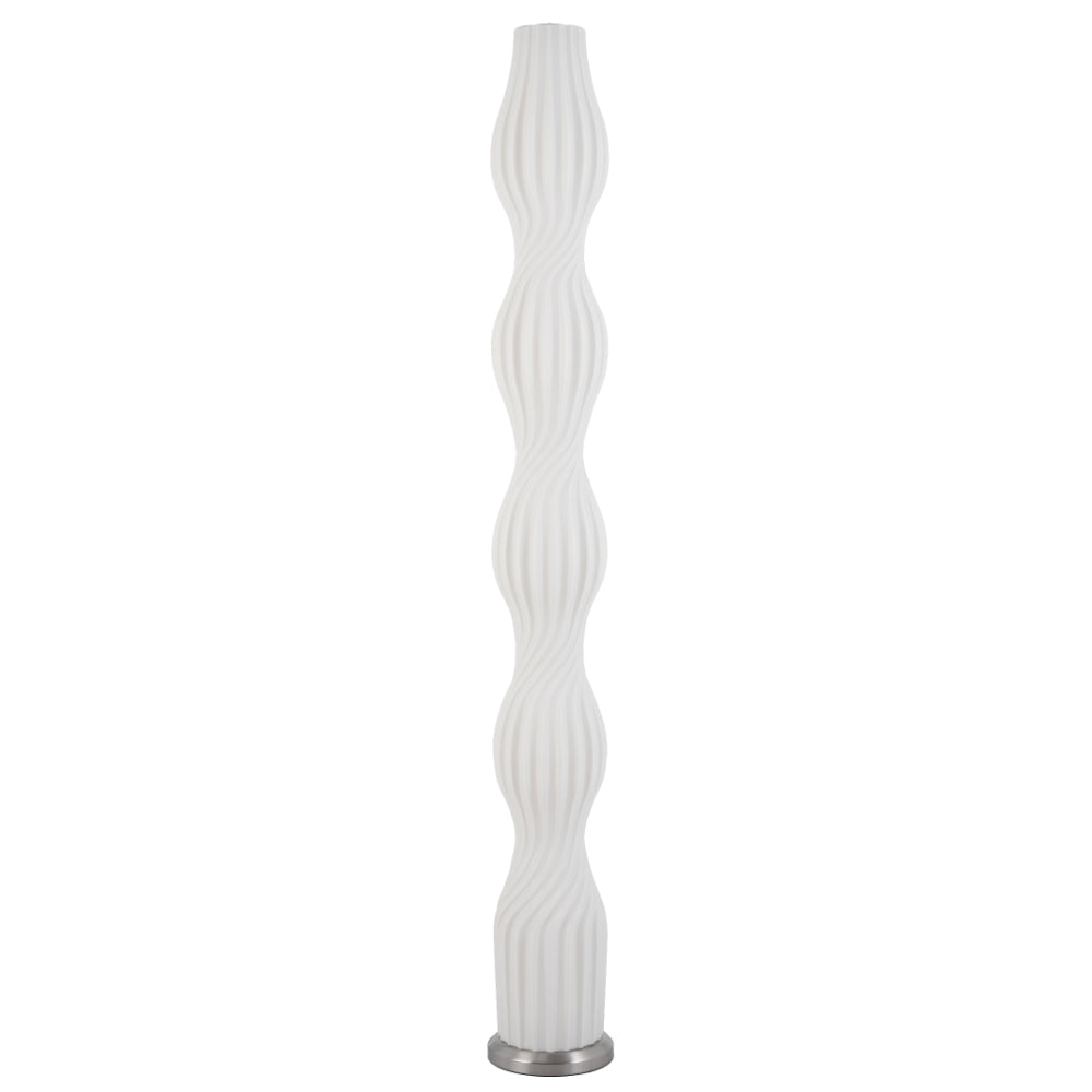 Cholla LED Floor Lamp 24W 4000K Nickel & White - CHOLLA FL-NKWH