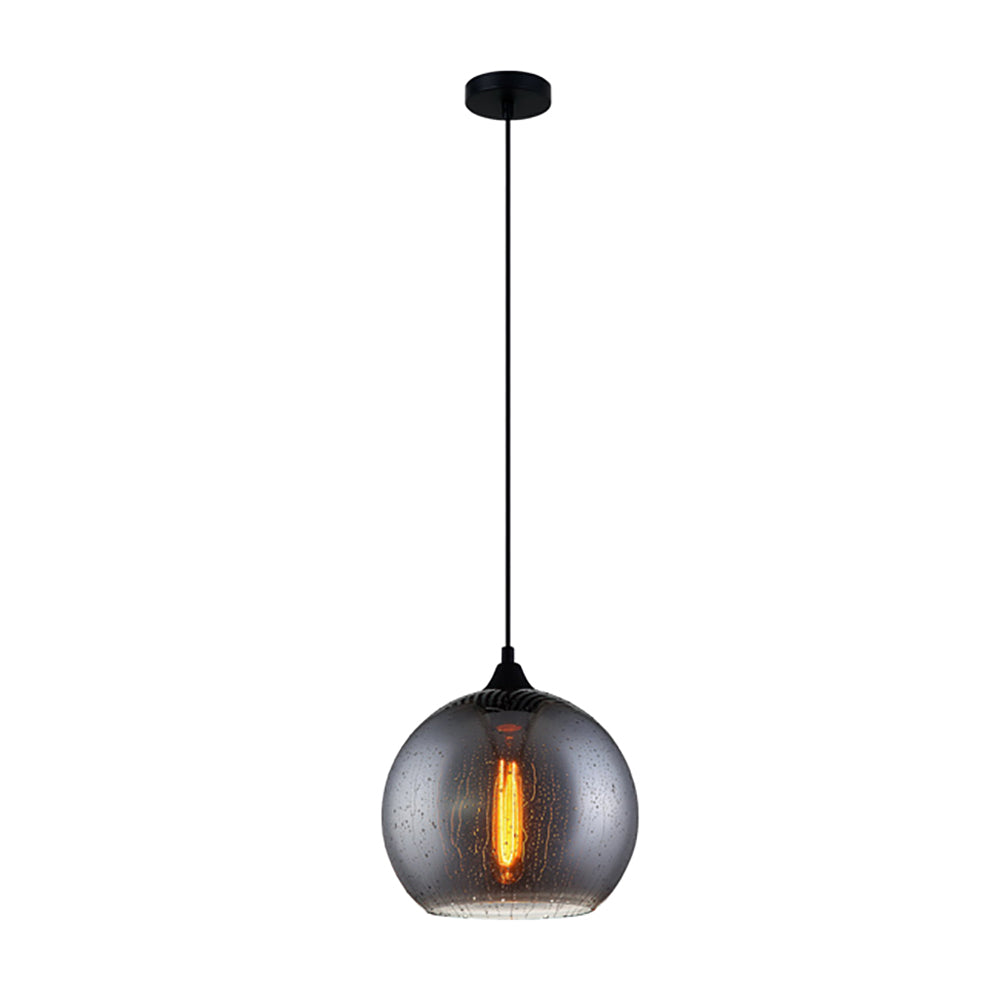 Chuva 1 Light Pendant Smoke Black Wine Glass Shape - CHUVA2