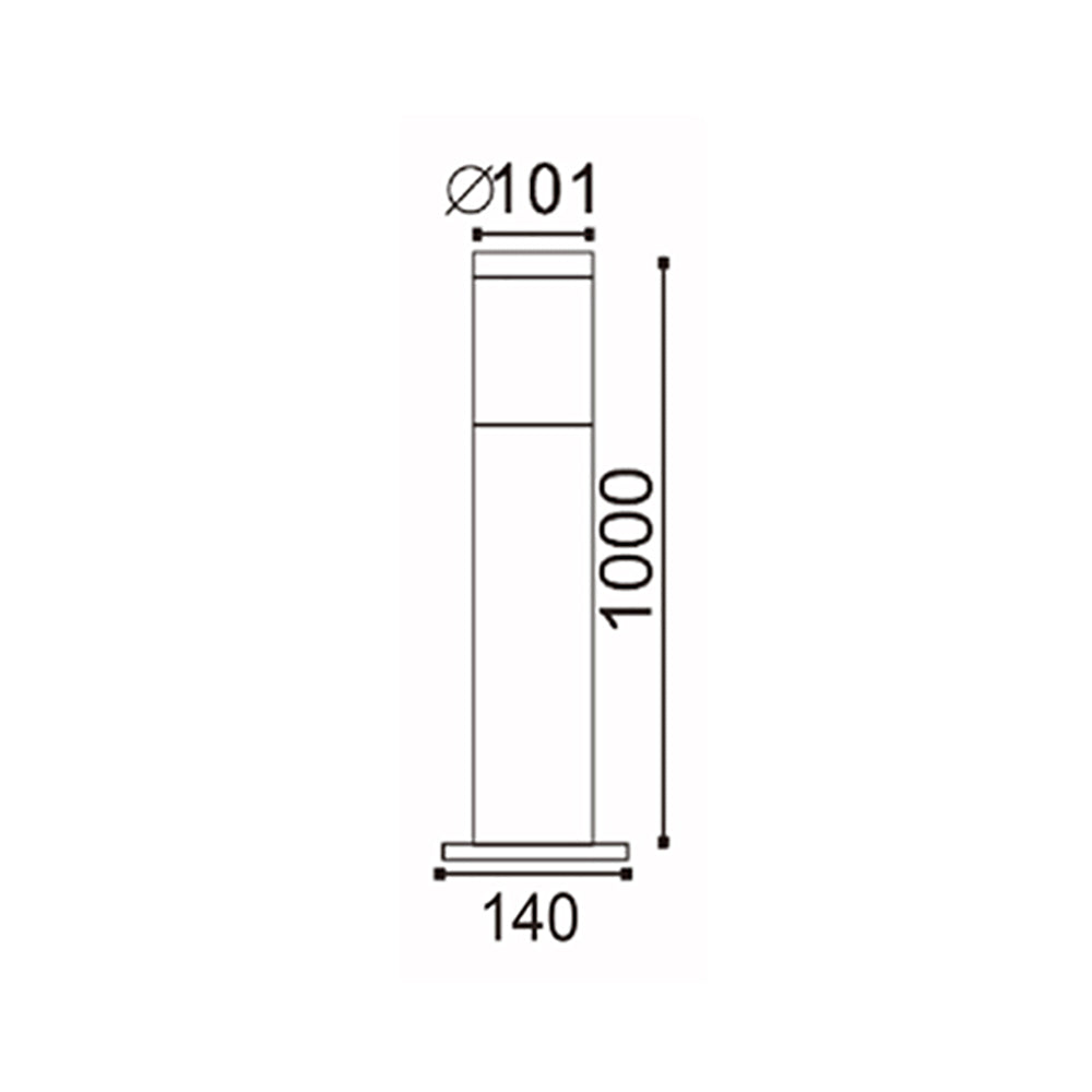 Buy Bollard Lights Australia Elanora Exterior Long Bollard ES Black IP44 1000mm - CLA1615LBL
