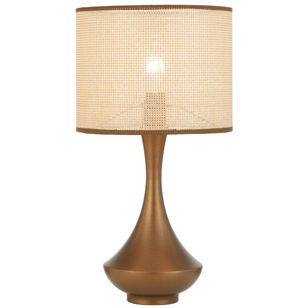 Claris Table Lamp Vintage Brass & Natural - CLARIS TL-VB