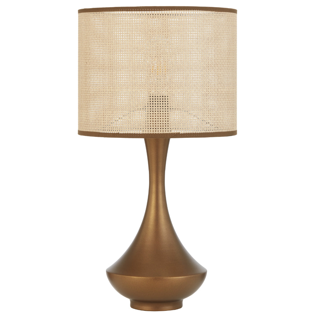 Claris Table Lamp Vintage Brass & Natural - CLARIS TL-VB