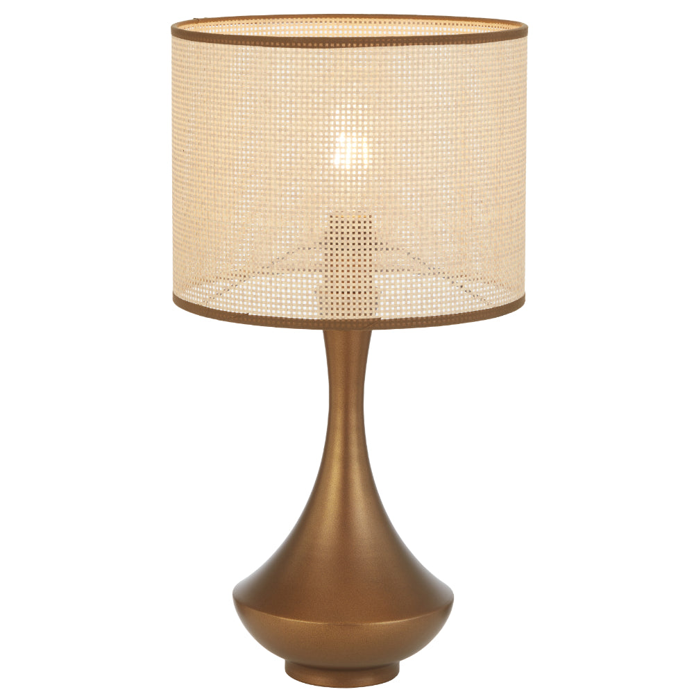 Claris Table Lamp Vintage Brass & Natural - CLARIS TL-VB