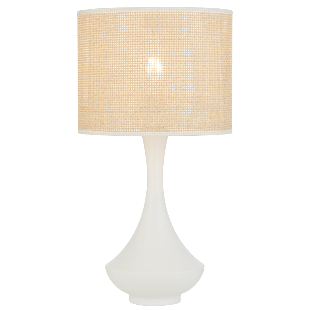 Claris Table Lamp White & Natural - CLARIS TL-WH