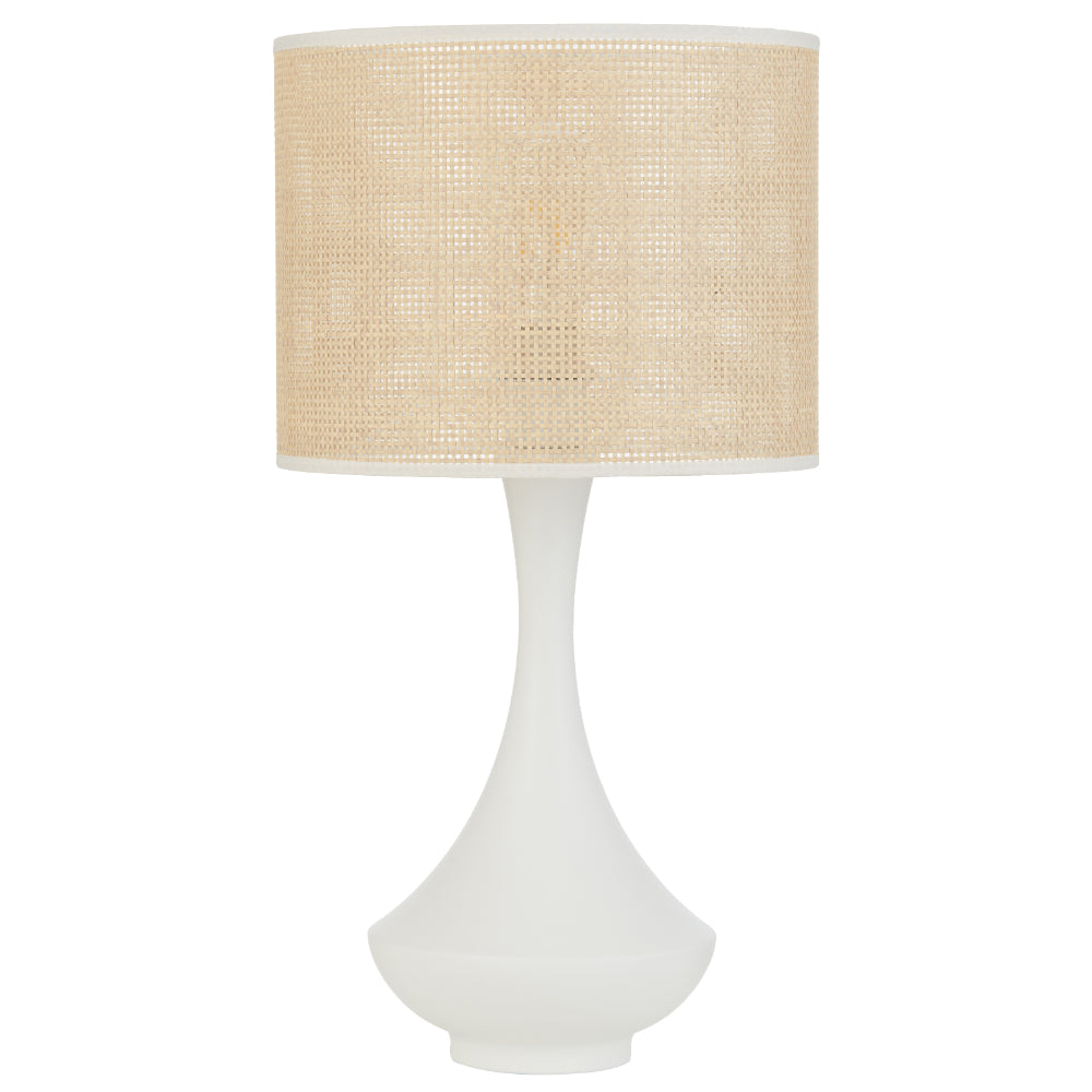 Claris Table Lamp White & Natural - CLARIS TL-WH