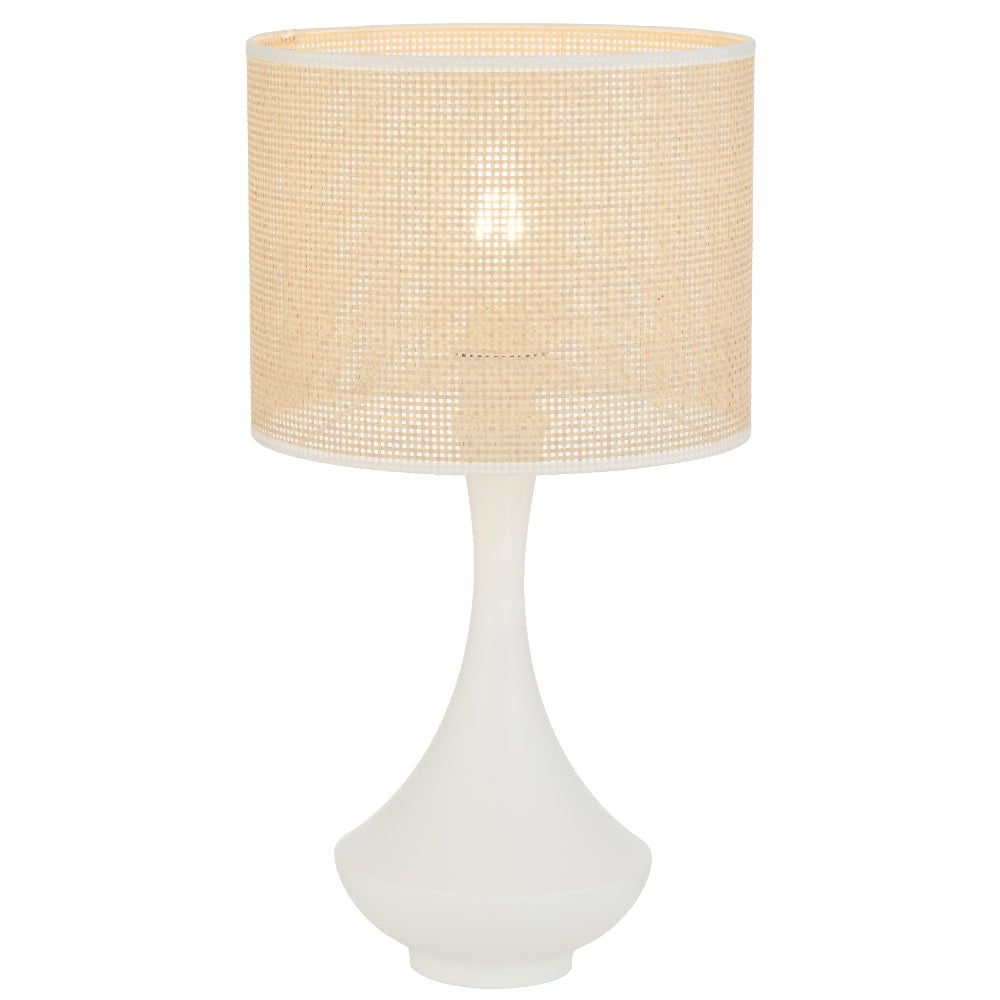 Claris Table Lamp White & Natural - CLARIS TL-WH