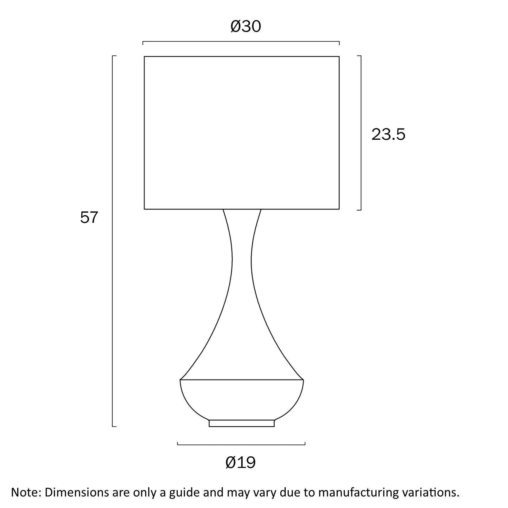 Claris Table Lamp White & Natural - CLARIS TL-WH