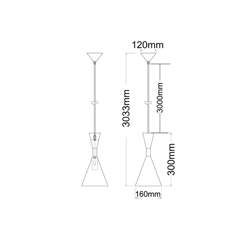 Buy Pendant Lights Australia Classic 1 Light Pendant Red Cone Shape - CLASSIC1A