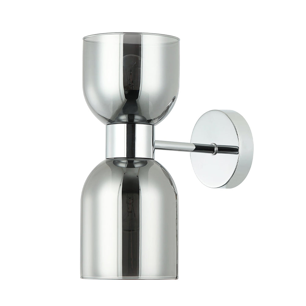 Buy Wall Sconce Australia CLESSIDRA Ellipse Wall 2 Lights Chrome Smokey - CLESSIDRA1W
