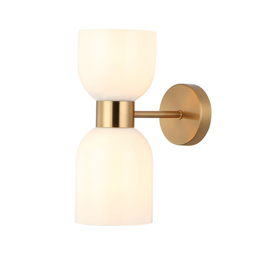 Buy Wall Sconce Australia CLESSIDRA Ellipse Wall 2 Lights Brass Opal - CLESSIDRA2W