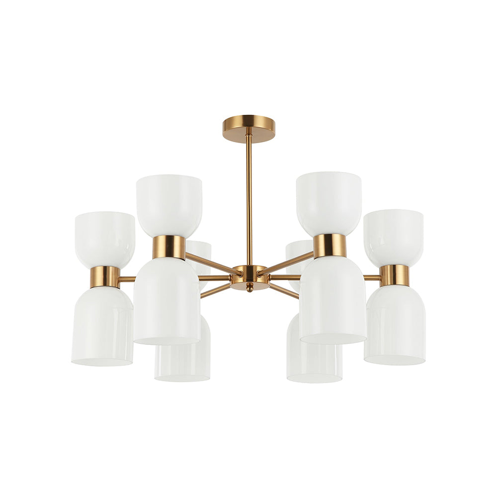 Buy Pendant Lights Australia CLESSIDRA Ellipse Pendant 12 Lights Brass Opal - CLESSIDRA4