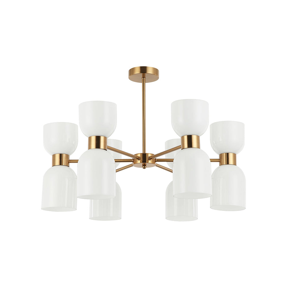 CLESSIDRA Ellipse Pendant 12 Lights Brass Opal - CLESSIDRA4