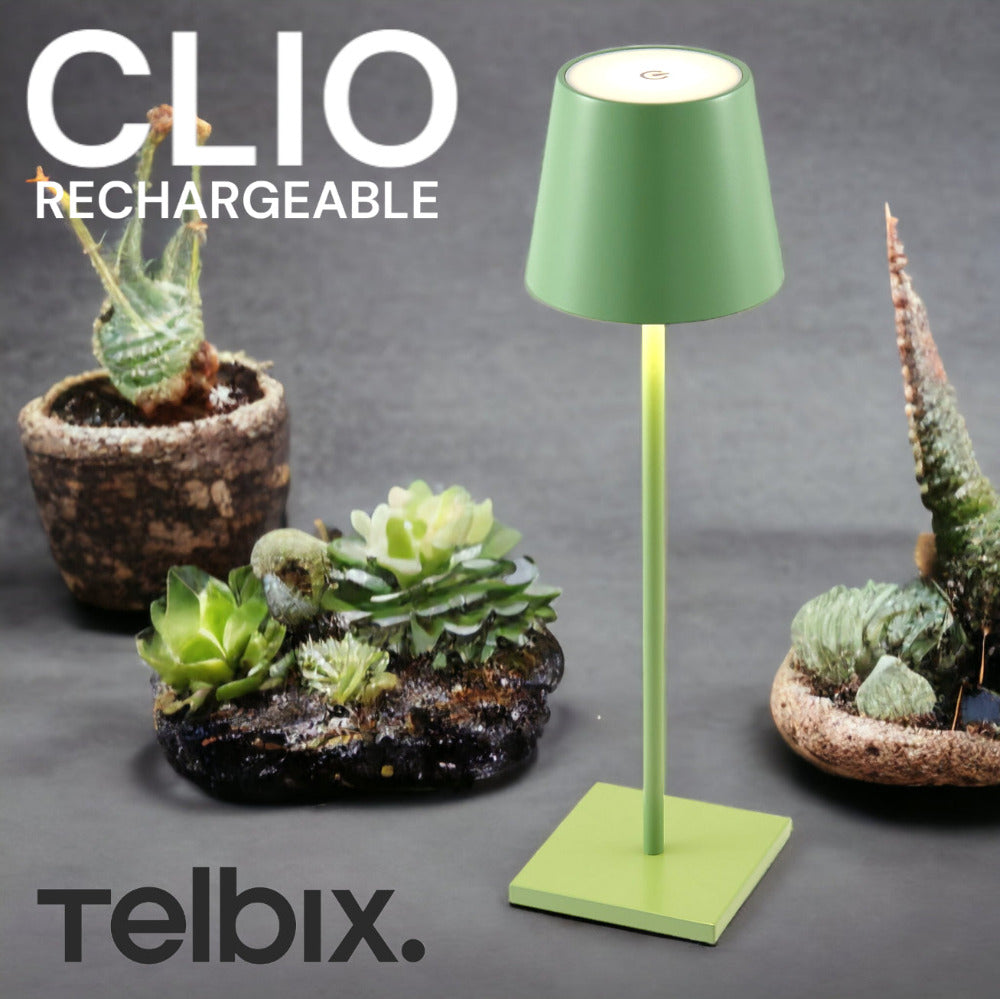 Clio Rechargeable Table Lamp Green 3000K - CLIO TL-GN